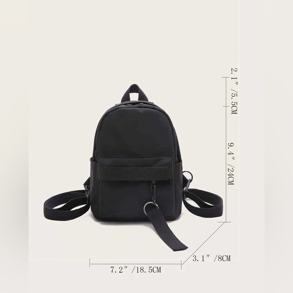 SHEIN black mini backpack, adjustable straps - Picture 3 of 5